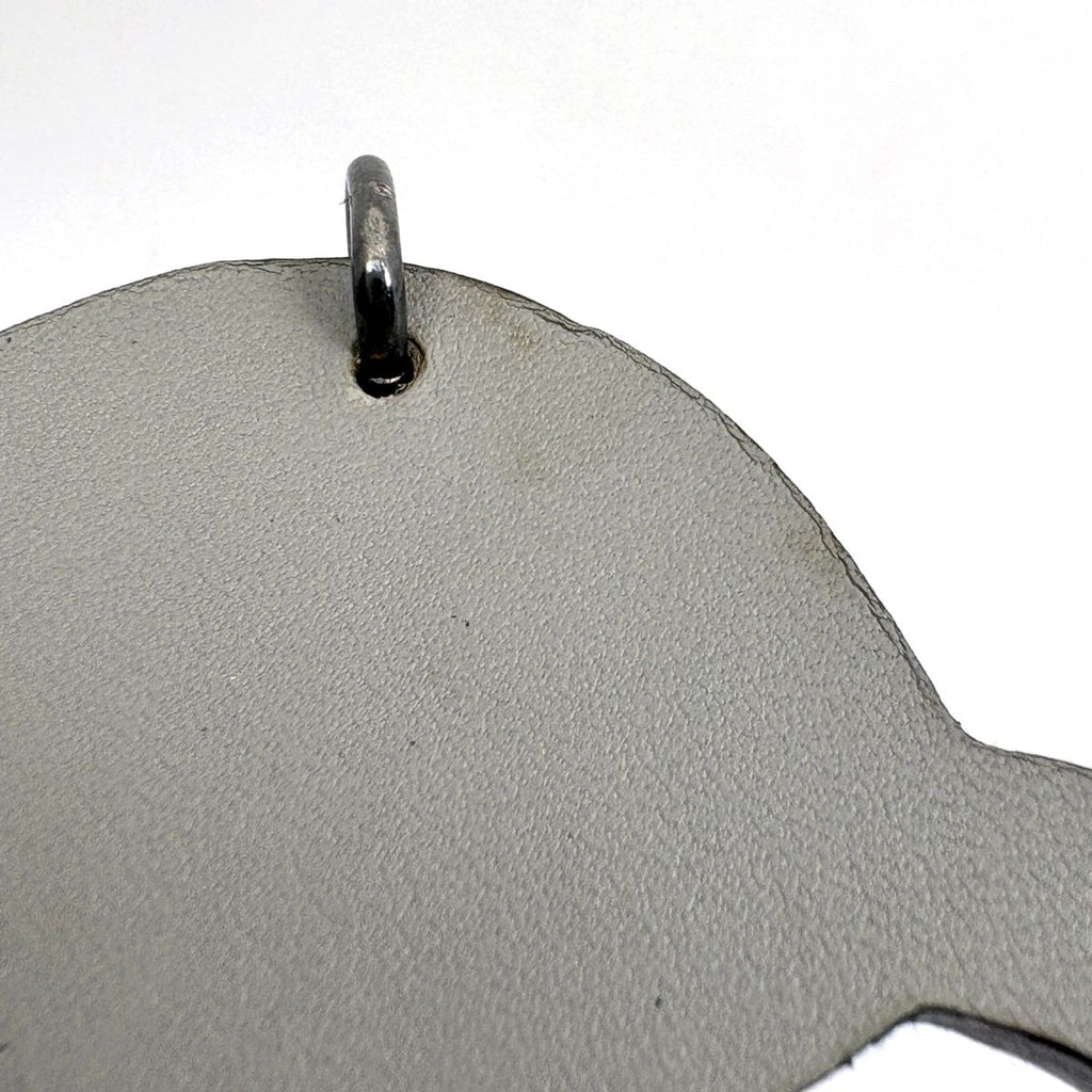 Hermes Elephant Motif Bag Charm Animal Key Holder Leather 925 Sterling Silver — view 4