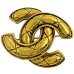 Chanel CC Logo Brooch Gold Plated