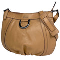 Gucci GG Pattern Shoulder Bag Abbey Leather Beige