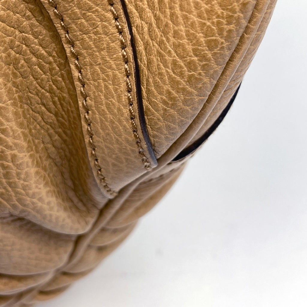 Gucci GG Pattern Shoulder Bag Abbey Leather Beige — view 3