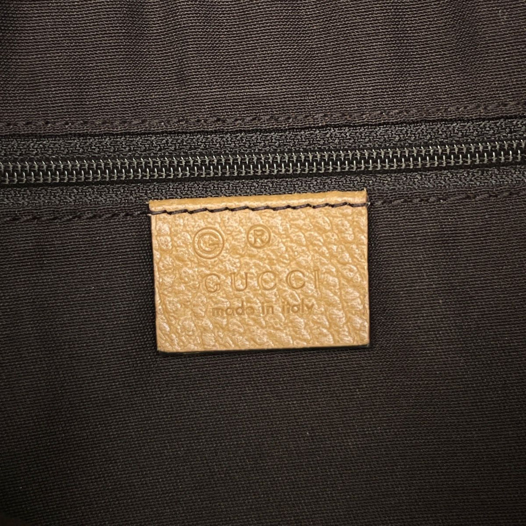 Gucci GG Pattern Shoulder Bag Abbey Leather Beige — view 7