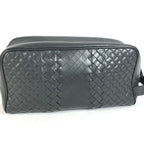 Bottega Veneta Second Bag Intrecciato Leather Dark Gray — view 2