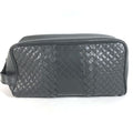 Bottega Veneta Second Bag Intrecciato Leather Dark Gray