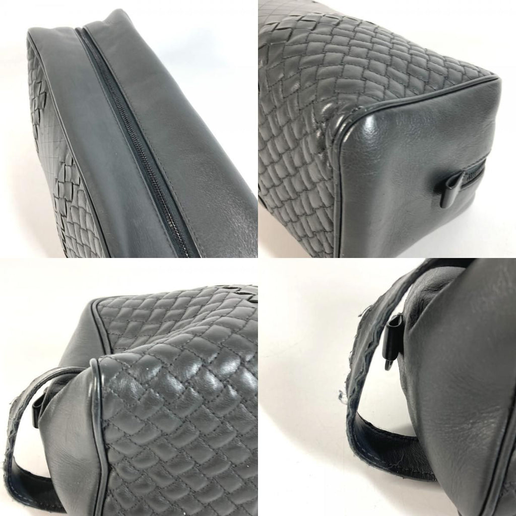 Bottega Veneta Second Bag Intrecciato Leather Dark Gray — view 8