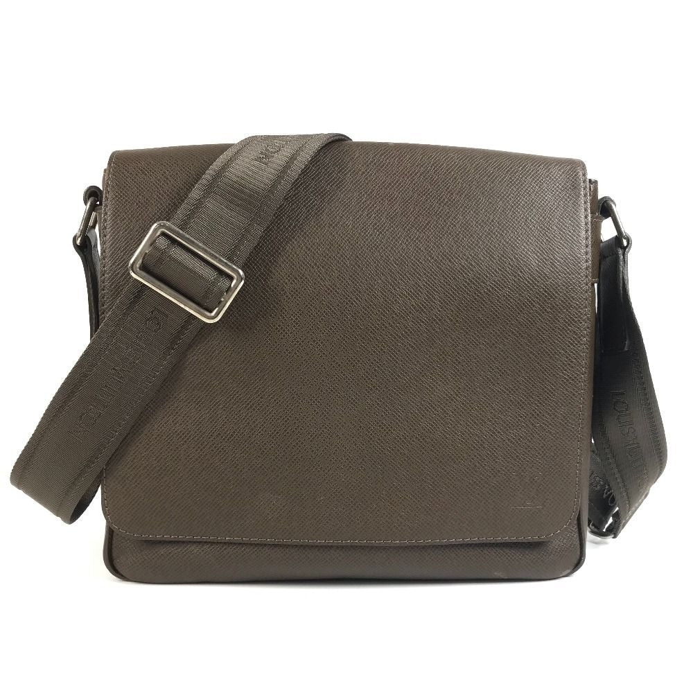Louis Vuitton Shoulder Bag Milo Taiga Leather Brown