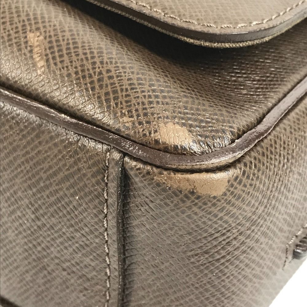 Louis Vuitton Shoulder Bag Milo Taiga Leather Brown — view 6