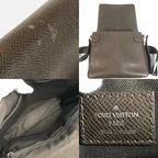 Louis Vuitton Shoulder Bag Milo Taiga Leather Brown — view 8