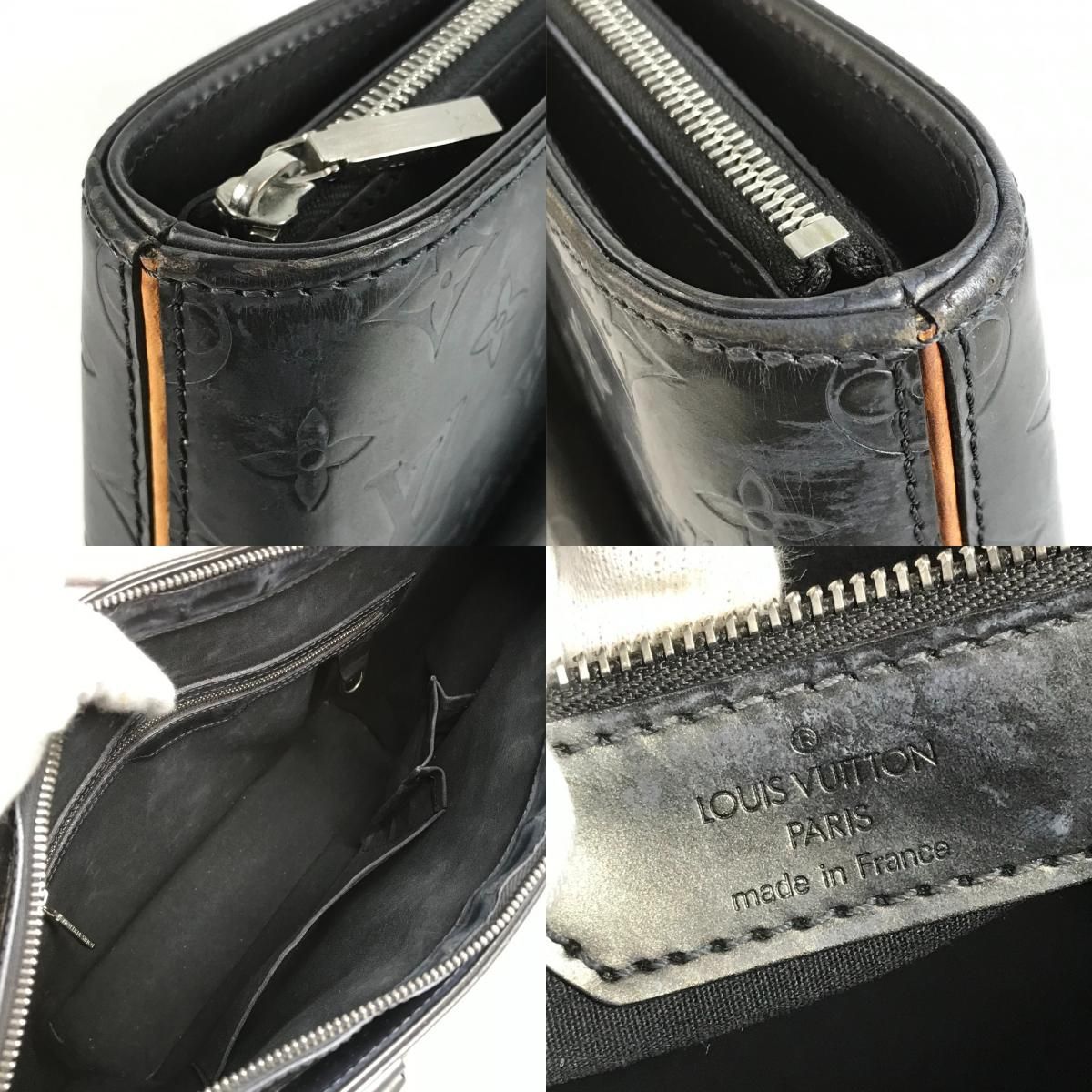 Louis Vuitton Shoulder Bag Wilwood Monogram Matte Leather Navy — view 8