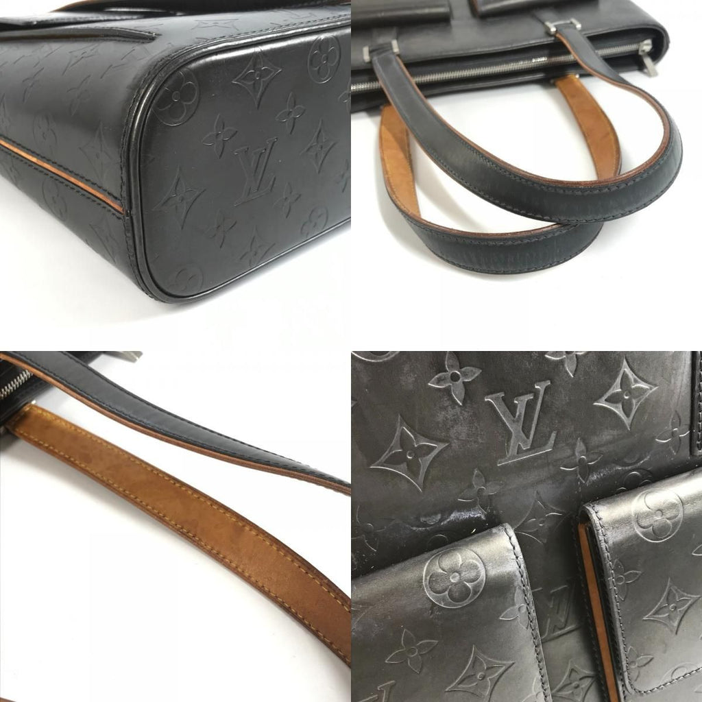 Louis Vuitton Shoulder Bag Wilwood Monogram Matte Leather Navy — view 7