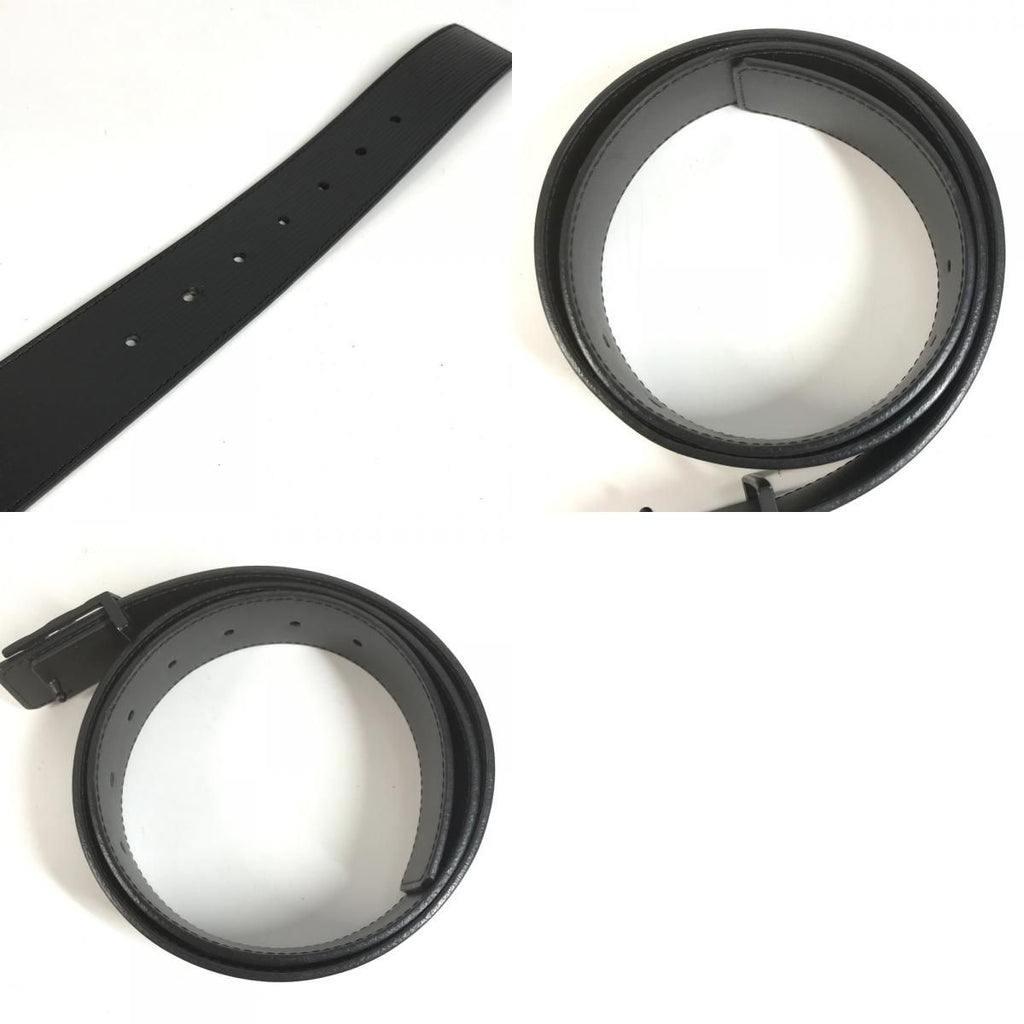 Louis Vuitton Belt Ceinture LV Initial Epi Leather Noir Black — view 9