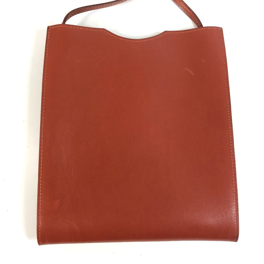 Hermes Shoulder Bag Onimetou Leather Brown — view 2