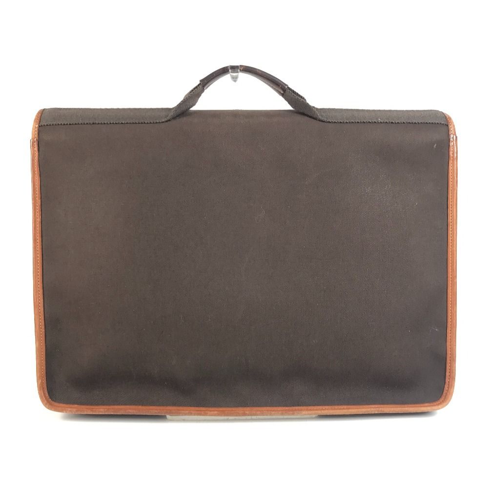 Hermes Business Bag Buenaventura MM Leather Canvas Brown — view 2