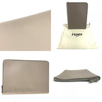 Fendi Clutch PC Case Computer Leather Gray Brown — view 7