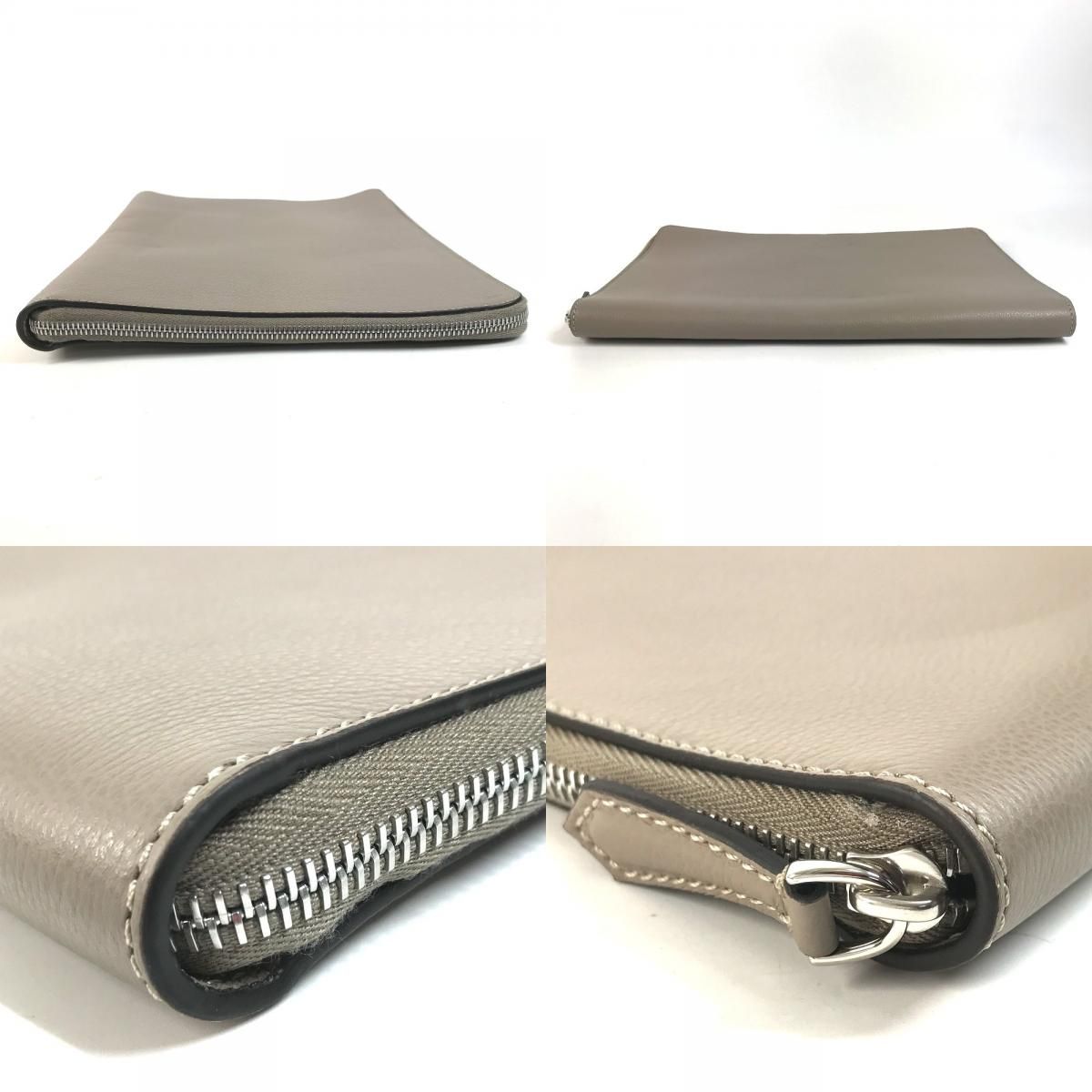 Fendi Clutch PC Case Computer Leather Gray Brown — view 8