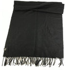 Chanel Scarf Faux Pearl Cashmere Black — view 6