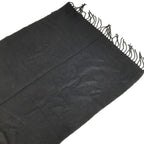 Chanel Scarf Faux Pearl Cashmere Black — view 7