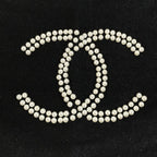 Chanel Scarf Faux Pearl Cashmere Black — view 2