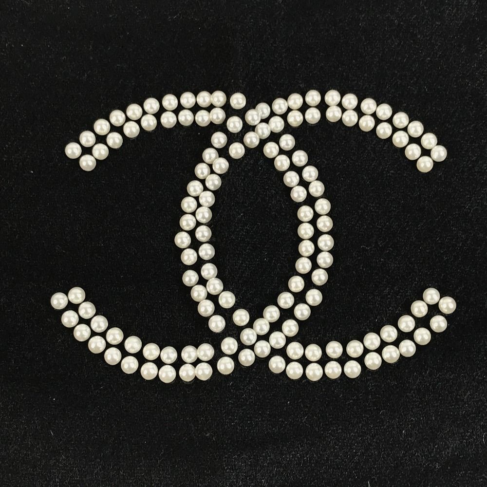 Chanel Scarf Faux Pearl Cashmere Black — view 2