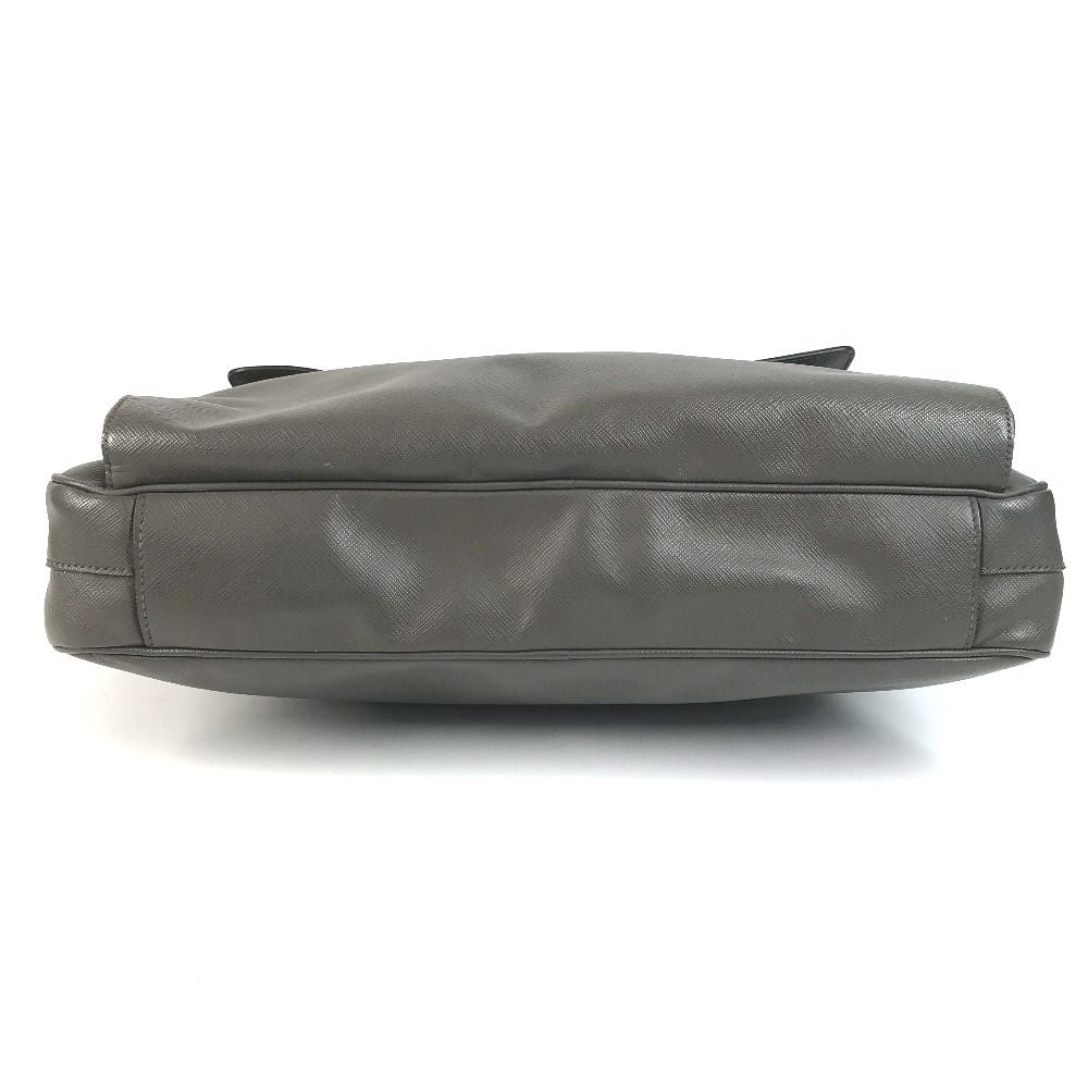 Prada Handbag Business Bag Saffiano Leather Gray — view 5