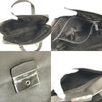 Prada Handbag Business Bag Saffiano Leather Gray — view 8