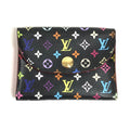 Louis Vuitton Card Case Amberop Business Holder Monogram Multi Canvas Black