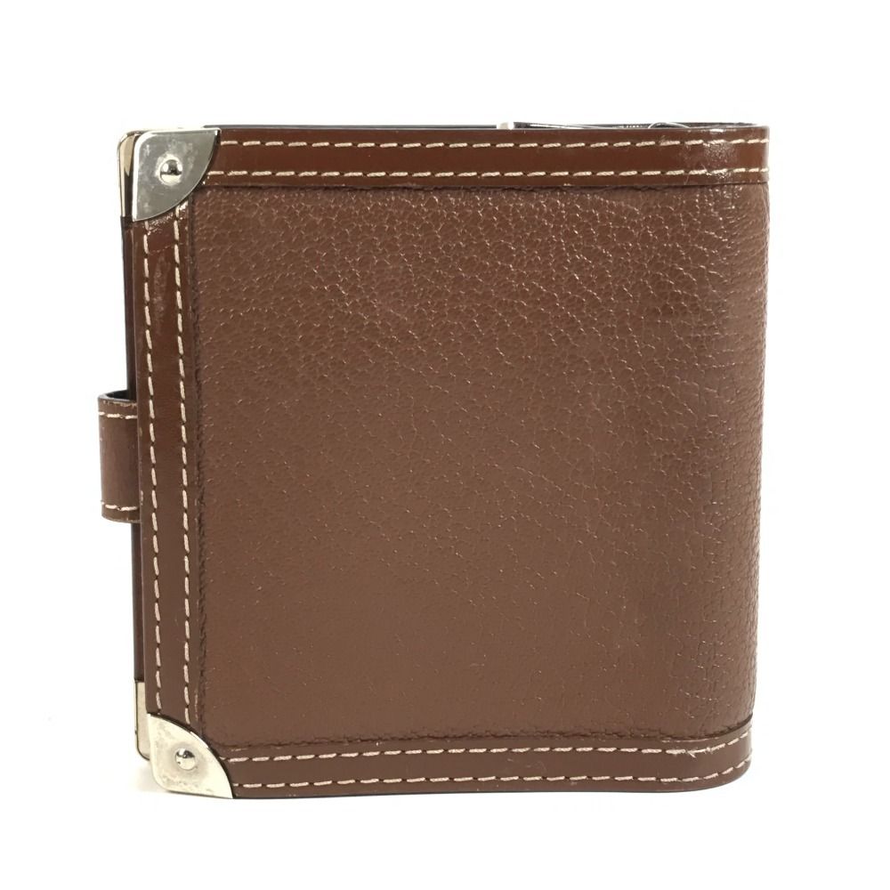 Louis Vuitton Bifold Wallet Compact Zip Suhali Leather Brown — view 2