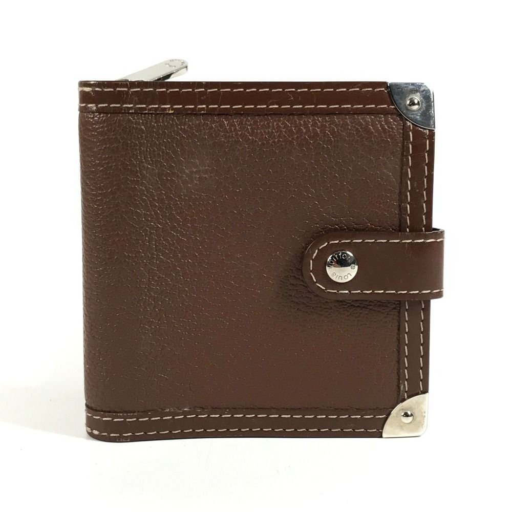 Louis Vuitton Bifold Wallet Compact Zip Suhali Leather Brown
