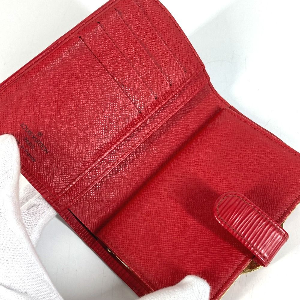 Louis Vuitton Bifold Wallet Porte-Monnaie Billets Viennois Epi Leather Rouge — view 7