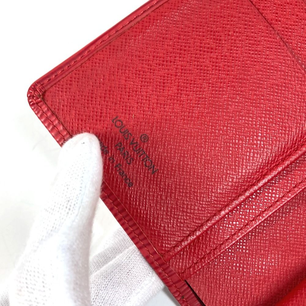 Louis Vuitton Bifold Wallet Porte-Monnaie Billets Viennois Epi Leather Rouge — view 6