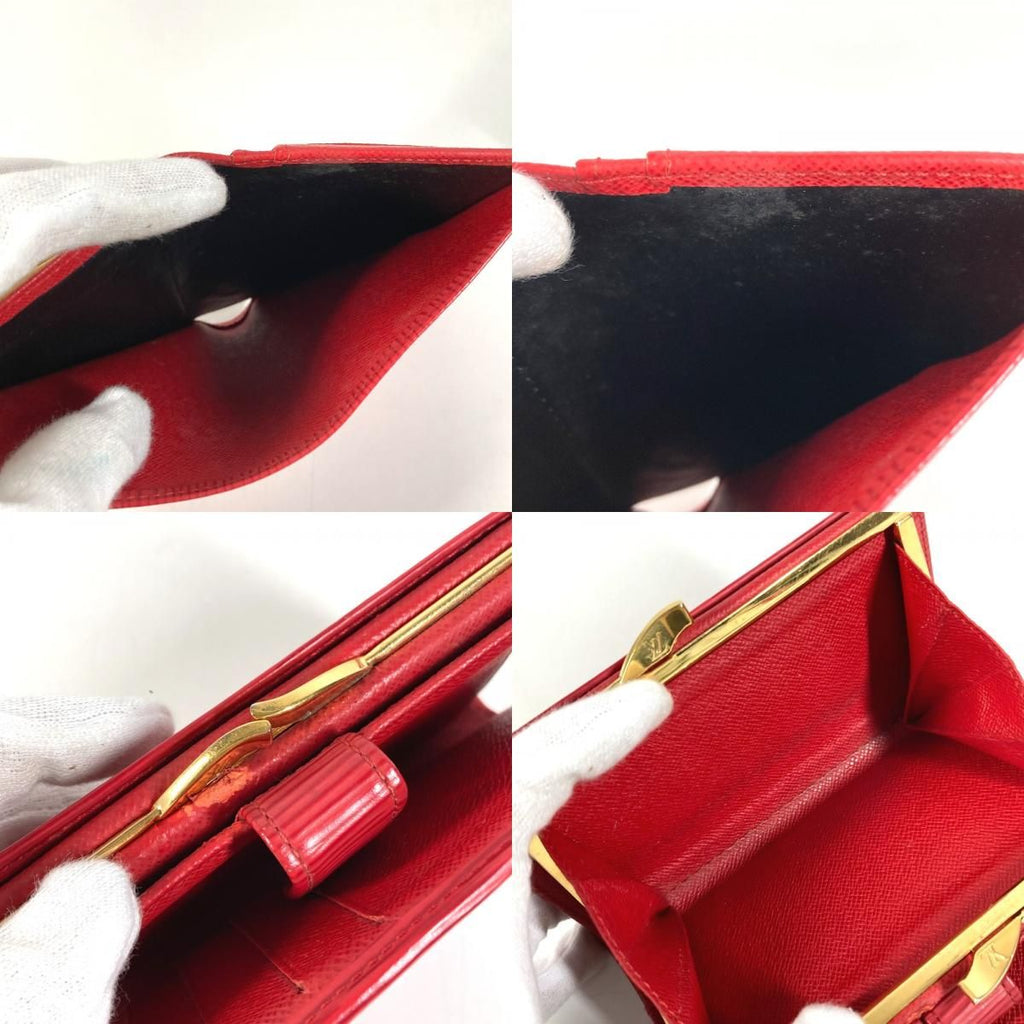 Louis Vuitton Bifold Wallet Porte-Monnaie Billets Viennois Epi Leather Rouge — view 8