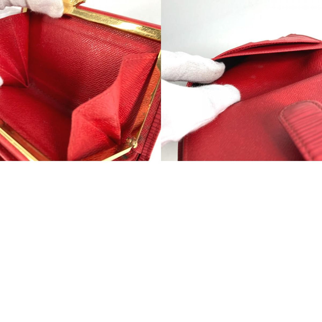 Louis Vuitton Bifold Wallet Porte-Monnaie Billets Viennois Epi Leather Rouge — view 9