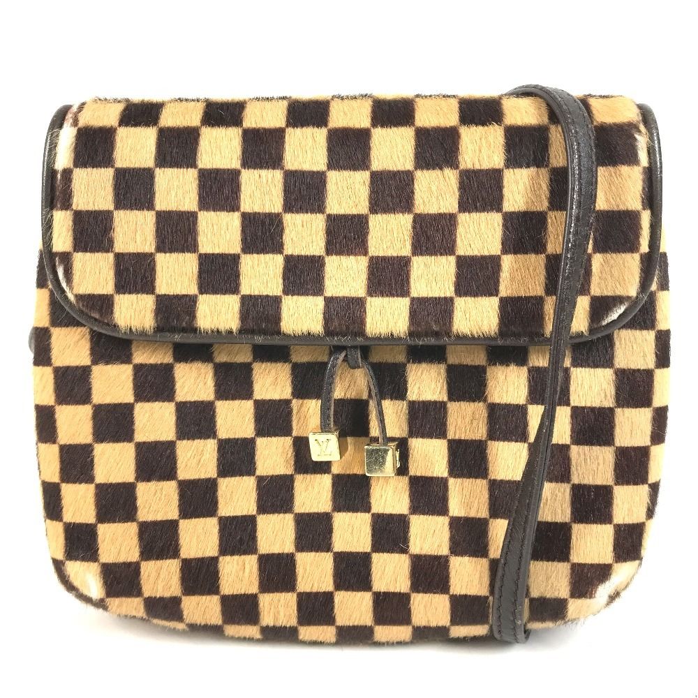 Louis Vuitton Shoulder Bag Gazelle Calf Hair Brown