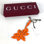 Gucci Key Holder Flower Leather Orange — view 8