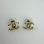 Chanel CC Logo Earrings Gold Vintage — view 2