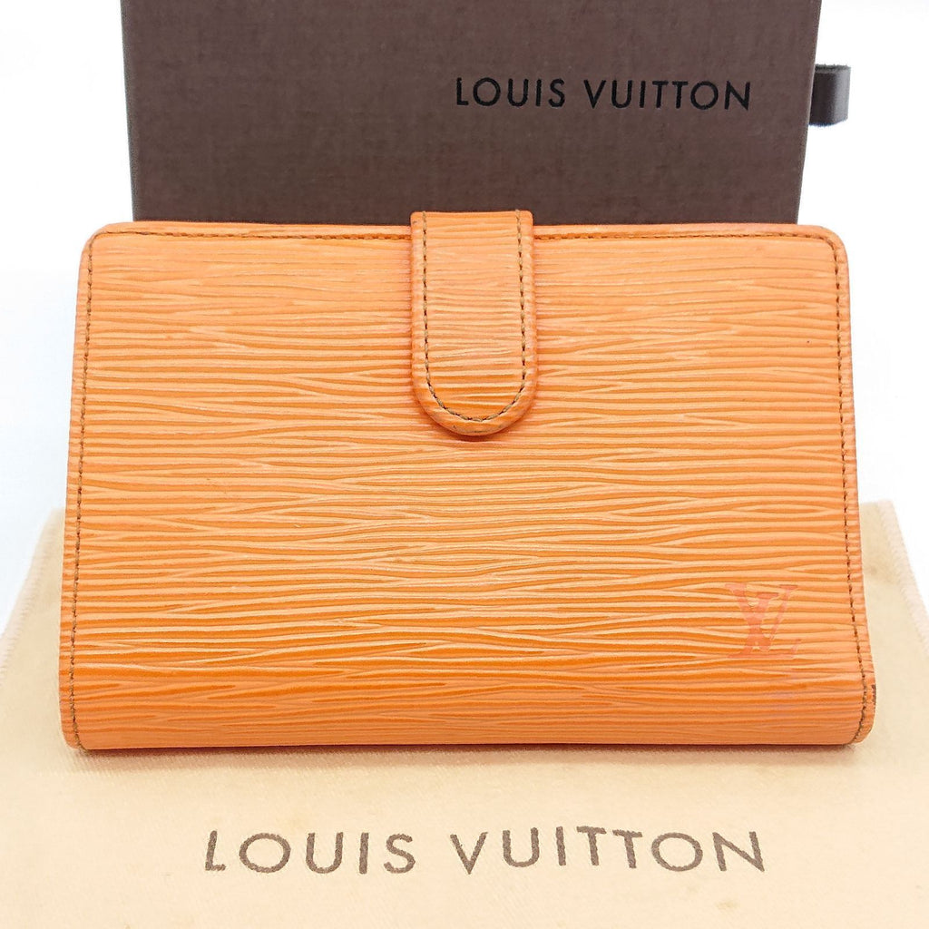 Louis Vuitton Portefeuille Viennois Folded Wallet Kiss Lock Epi Orange