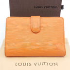 Louis Vuitton Portefeuille Viennois Folded Wallet Kiss Lock Epi Orange