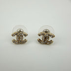 Chanel CC Logo Earrings Gold Vintage