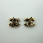 Chanel CC Logo Earrings Gold Vintage — view 3