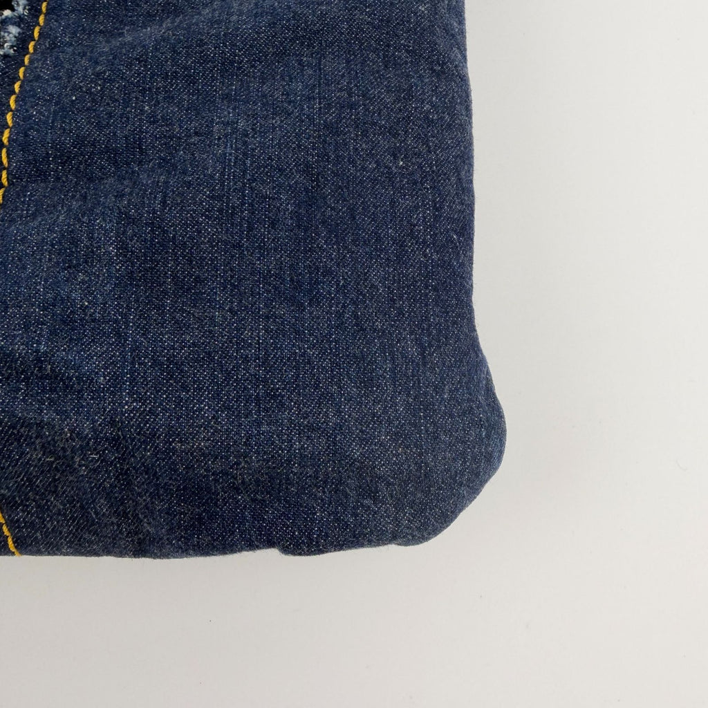 Chanel CC Logo Quilted Tote Shoulder Blue Denim Vintage — view 7