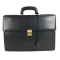 Loewe Handbag Logo Business Bag Anagram Leather Black