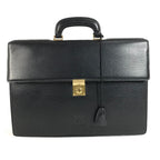 Loewe Handbag Logo Business Bag Anagram Leather Black