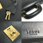 Loewe Handbag Logo Business Bag Anagram Leather Black — view 8