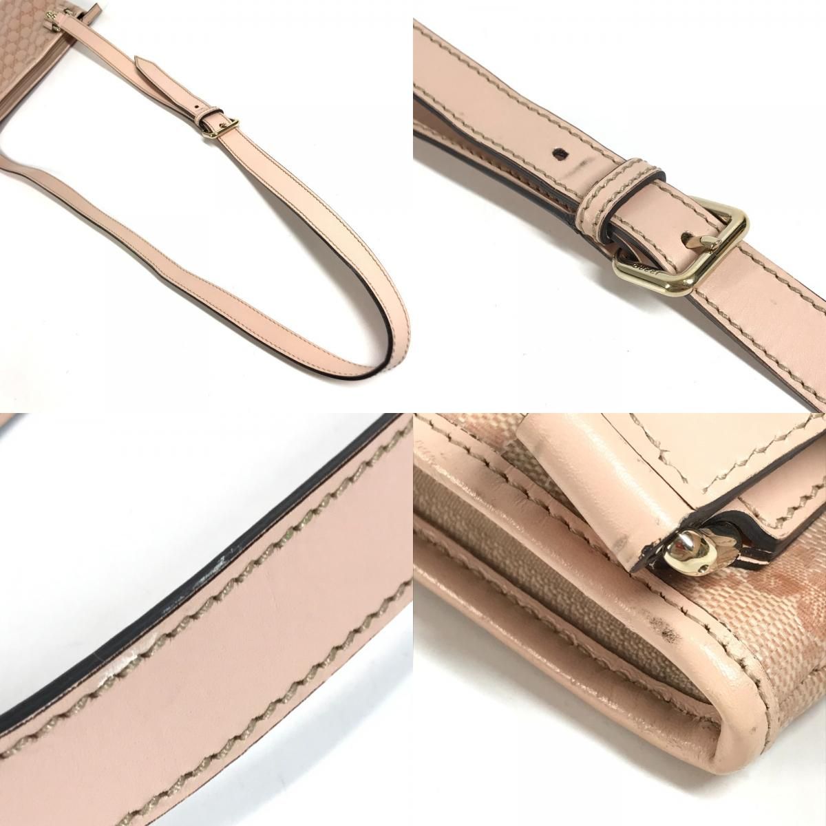 Gucci Shoulder Bag GG Logo Leather Pink — view 8