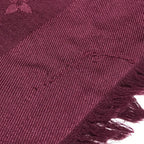Louis Vuitton Shawl Monogram Wool Purple Scarf — view 8