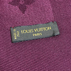 Louis Vuitton Shawl Monogram Wool Purple Scarf — view 6