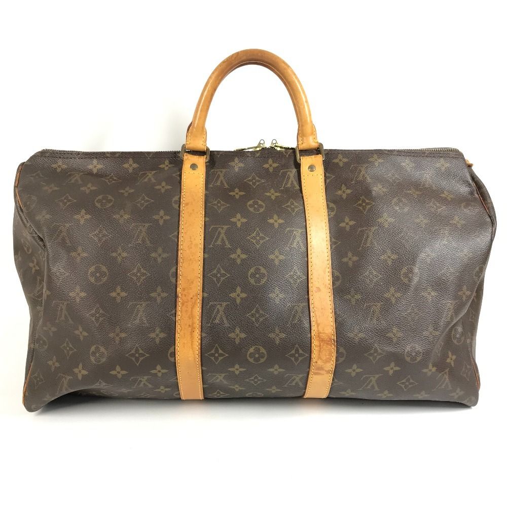 Louis Vuitton Boston Bag Keepall 50 Monogram Canvas Brown — view 2