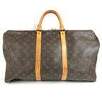 Louis Vuitton Boston Bag Keepall 50 Monogram Canvas Brown — view 2