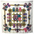 Hermes Scarf Carre 90 Silk White