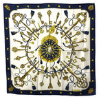 Hermes Scarf Carre 90 Silk Blue