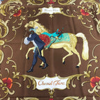 Hermes Scarf Carre 90 Silk Brown — view 2